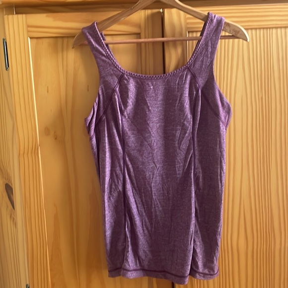 Lululemon Run Free Dash Ruffle Tank Heathered Plum - Size 10 - Picture 6 of 9
